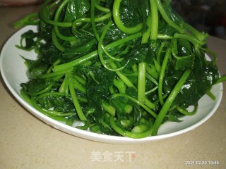 蒜香番薯叶的做法步骤：4