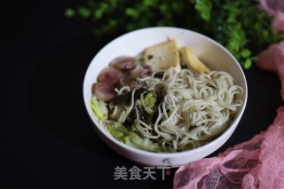 橄榄菜香肠面的做法步骤：7