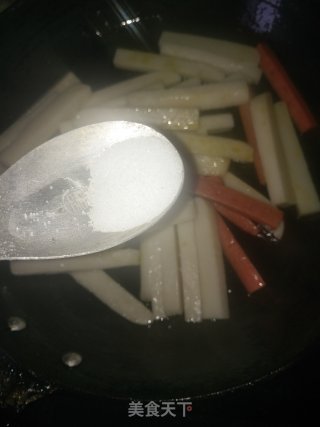 孜然火腿辣炒年糕的做法步骤：7