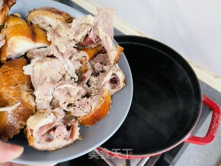 汤鲜味美的鸭架粥，一口气喝三碗的做法步骤：4