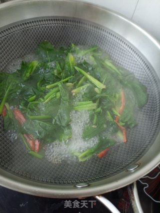 “早春美味”迎春花拌菠菜的做法步骤：5