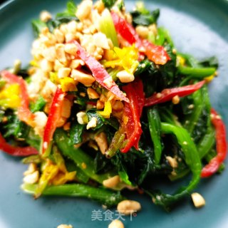 “早春美味”迎春花拌菠菜的做法步骤：14