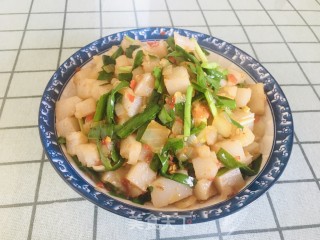 春韭菜炒凉粉的做法步骤：7
