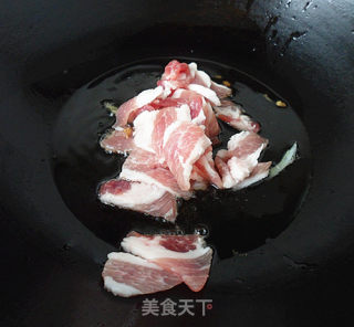 肉片炒菠菜的做法步骤：4