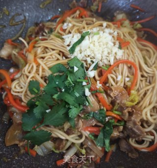 胡萝卜白菜肉焖面的做法步骤：8