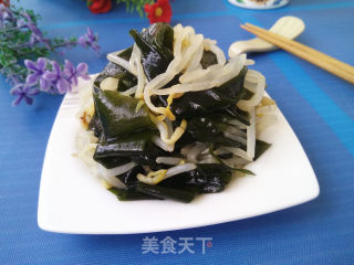 裙带菜拌豆芽菜的做法步骤：9