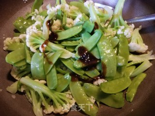 荷兰豆炒菜花的做法步骤：7