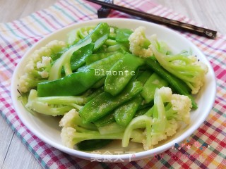 荷兰豆炒菜花的做法步骤：9