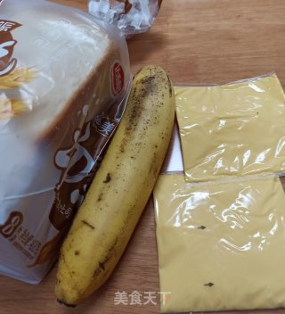 芝士香蕉看烤吐司的做法步骤：1