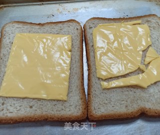 芝士香蕉看烤吐司的做法步骤：2