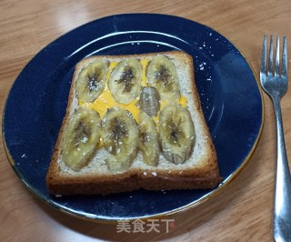 芝士香蕉看烤吐司的做法步骤：5