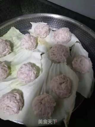 荠菜芯丸子的做法步骤：5