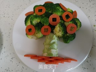 西兰花发财树的做法步骤：8