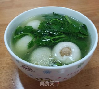 豆苗汤肉元宵的做法步骤：7