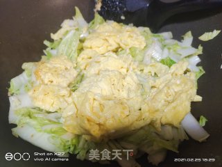 白菜炒蛋的做法步骤：5