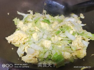 白菜炒蛋的做法步骤：7