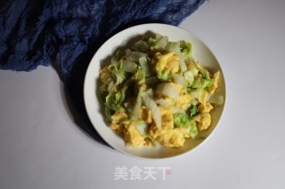 白菜炒蛋的做法步骤：8