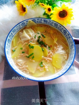 土豆豆皮汤的做法步骤：4