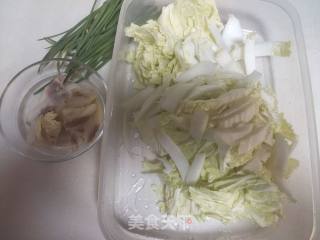 腊肉白菜炒面的做法步骤：4
