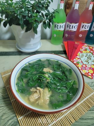 枸杞叶瘦肉汤的做法步骤：9