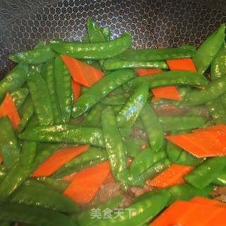 荷兰豆炒牛肉的做法步骤：7