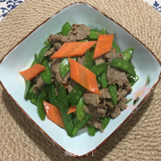 荷兰豆炒牛肉的做法步骤：9