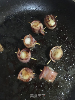 培根煎带子的做法步骤：5
