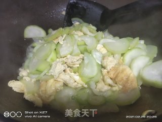 夜开花炒鸡蛋的做法步骤：7