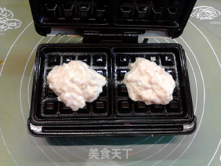 芝士味炼奶山药华夫饼的做法步骤：9
