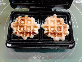 芝士味炼奶山药华夫饼的做法步骤：11