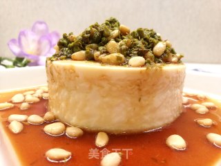 “惊蛰”节气，时令蔬菜～红香椿松仁拌豆腐的做法步骤：7