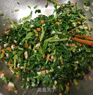麻油拌马兰头笋丁的做法步骤：5