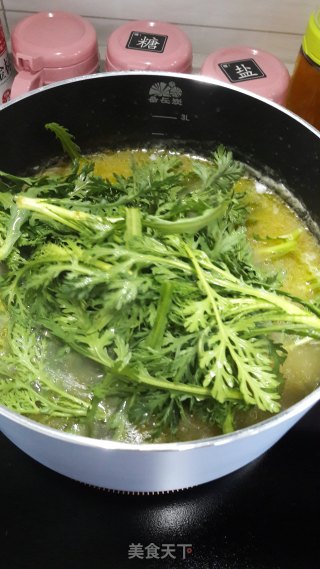 皇帝菜煮河源米粉的做法步骤：6