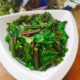 素炒红菜苔的做法步骤：8