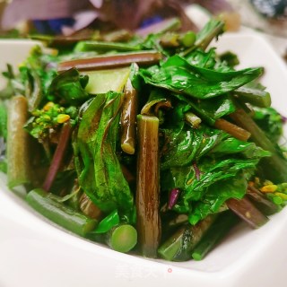 素炒红菜苔的做法步骤：9