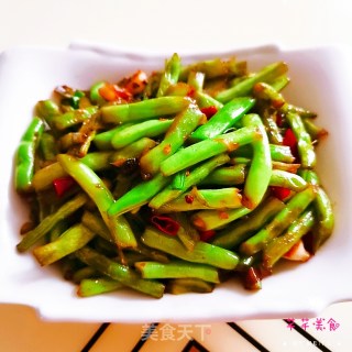 炝炒豆角的做法步骤：6