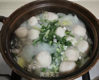虾丸黄心白鸡汤的做法步骤：8