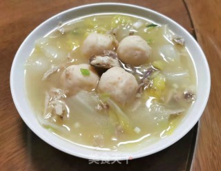 虾丸黄心白鸡汤的做法步骤：9