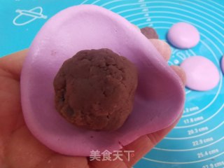 紫薯豆沙糯米饼的做法步骤：6