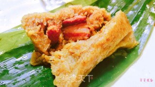 咸蛋黄肉粽的做法步骤：12