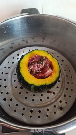豆豉排骨蒸贝贝南瓜的做法步骤：7