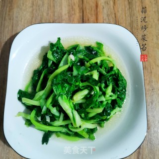 蒜泥炒菜苔的做法步骤：4