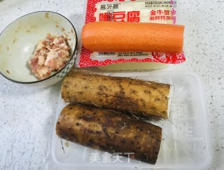 豆腐肉末蒸淮山的做法步骤：1