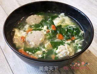 枸杞叶丸子汤的做法步骤：8