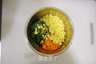 春季低脂美食❗️蒸菠菜玉米团子❤️好吃不长肉的做法步骤：4
