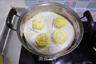春季低脂美食❗️蒸菠菜玉米团子❤️好吃不长肉的做法步骤：8