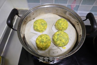 春季低脂美食❗️蒸菠菜玉米团子❤️好吃不长肉的做法步骤：9