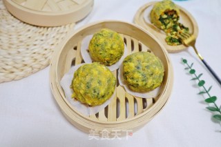 春季低脂美食❗️蒸菠菜玉米团子❤️好吃不长肉的做法步骤：10