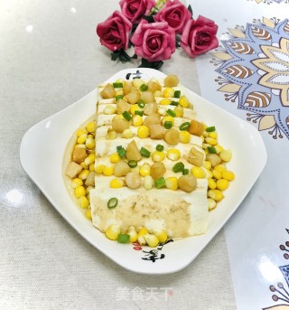 瑶柱蒸豆腐的做法步骤：6