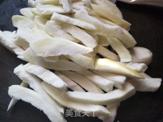 腊肉炒柚子皮的做法步骤：3